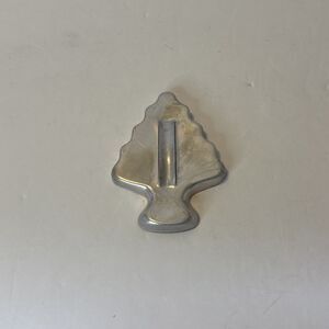 Vintage Christmas Tree Tin Cookie Cutter With Metal Handle Used Unbranded